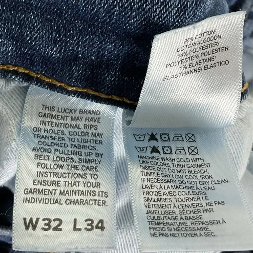 Lucky Brand Men's 221 Straight Jeans Size W32 L34